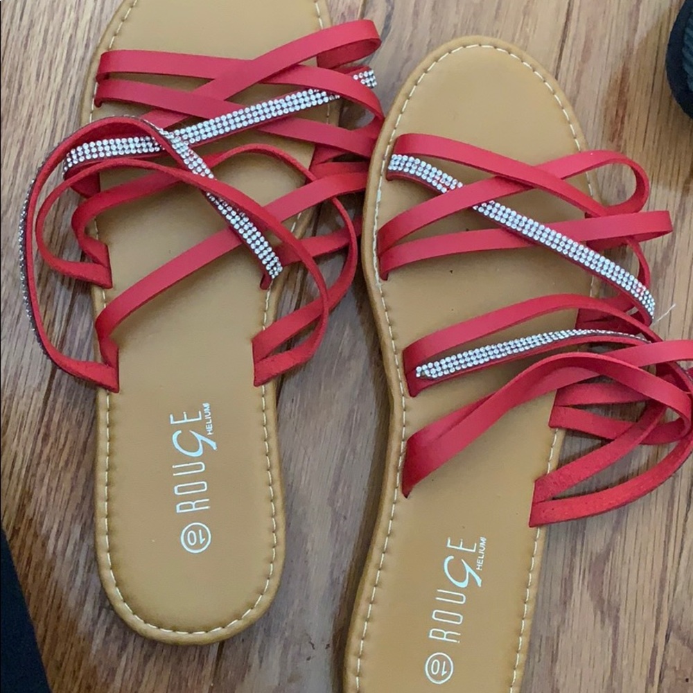 Red sandals